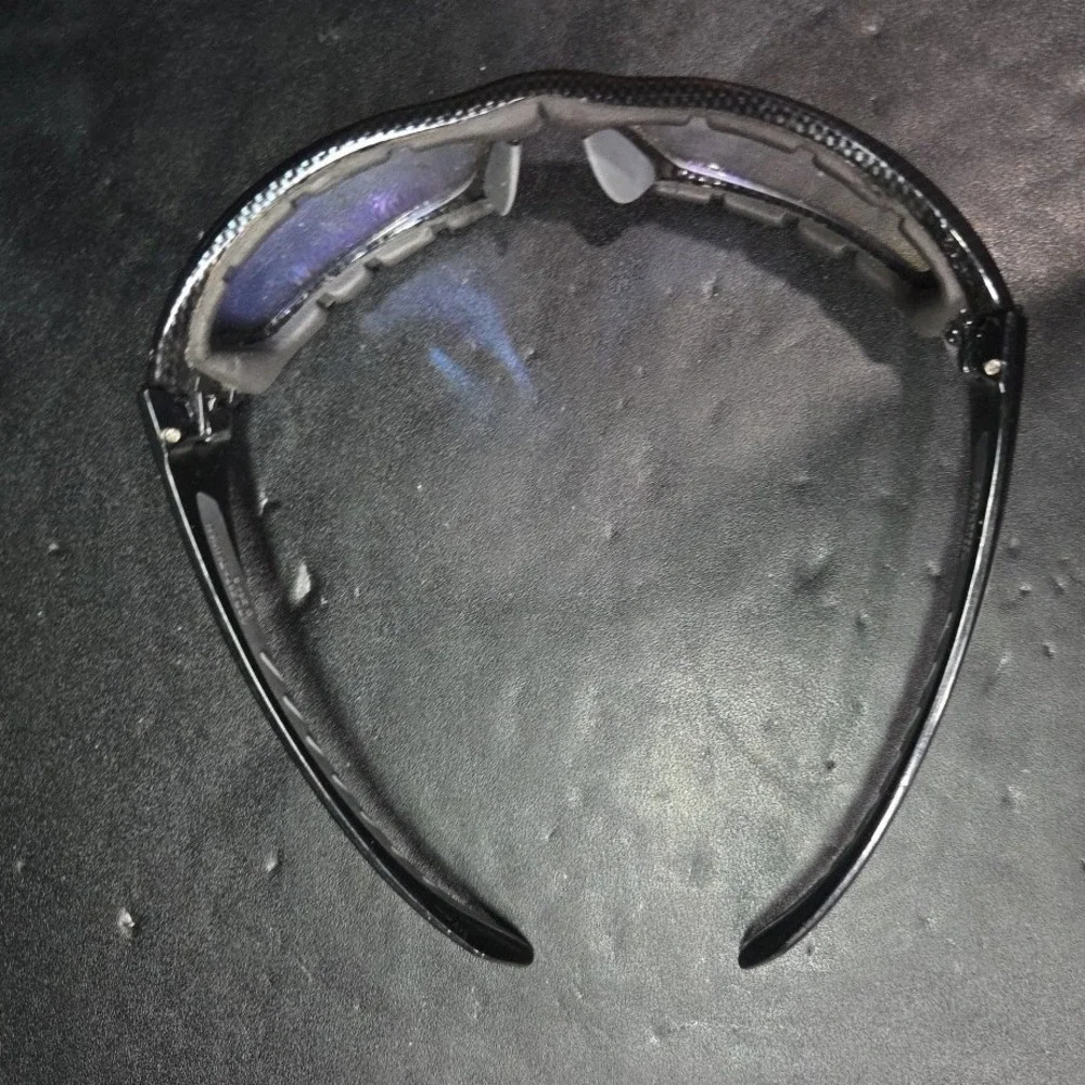 ORR‎ Safety XP750 Carbon Fiber Pattern Blue Mirror Lens ANSI Z87+ Glasses Mens